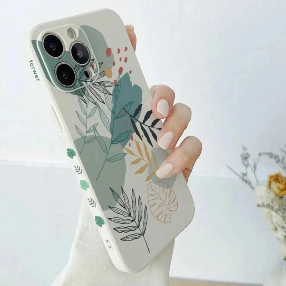 ⚠️Clearance iPhone 13/Pro/Pro Max Leaf Pattern Floral Phone Case - Picture 2 of 2